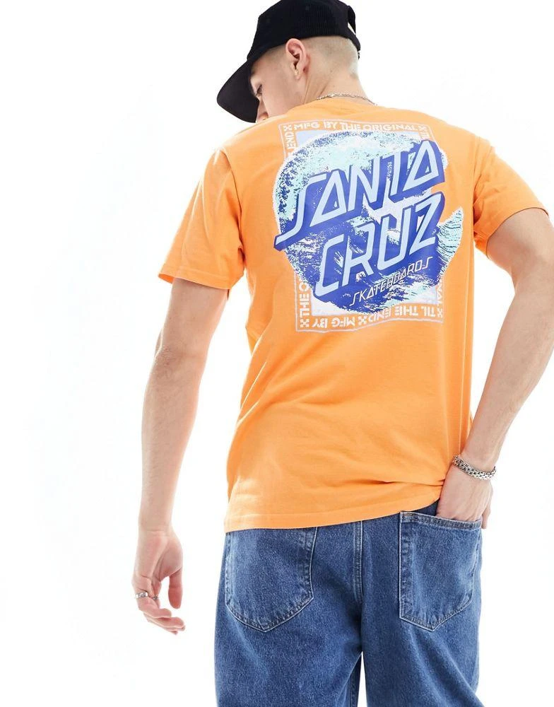 Santa Cruz Santa Cruz breaker dot t-shirt in orange 3
