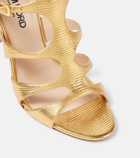 Tom Ford Paradis snake-effect leather sandals 5