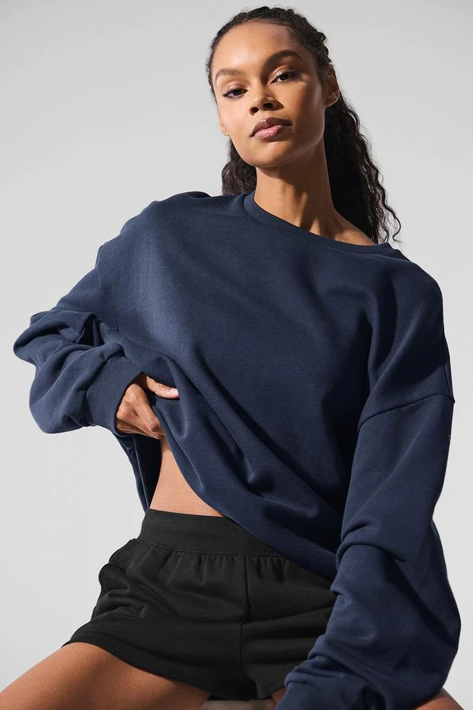 Alo Chill Crew Neck Pullover - Navy 4