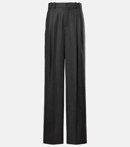 Yves Saint Laurent Pleated cashmere wide-leg pants 1
