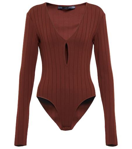 Zeynep Arçay Cutout ribbed-knit bodysuit