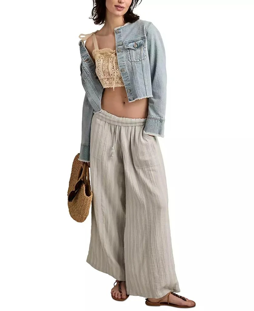 Lucky Brand Women's Striped Cotton Gauze Drawstring Pants 2