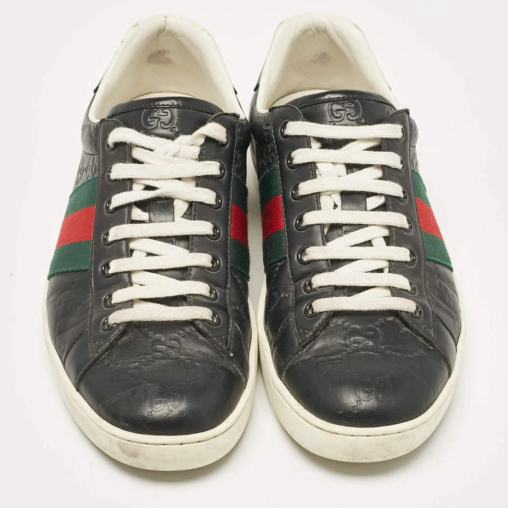 Gucci Gucci Black Guccissima Leather Ace Sneakers Size 41.5 3
