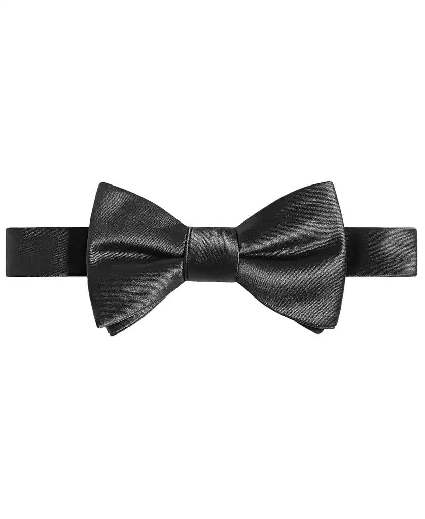 Tayion Collection Men's Black & Gold Solid Bow Tie 1