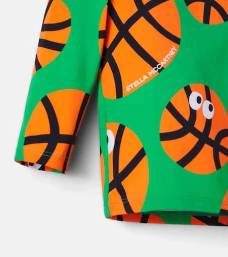 Stella McCartney Basketballs printed jersey rashguard top 3