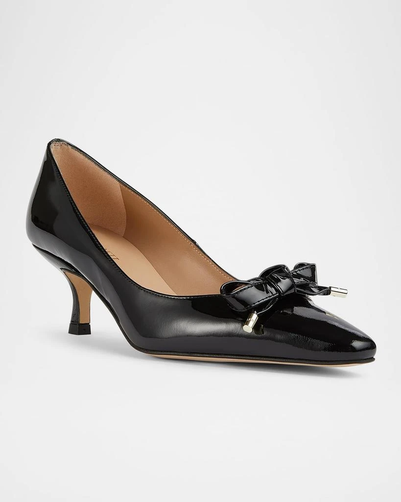 LK Bennett Alma Patent Bow Kitten Pumps 3