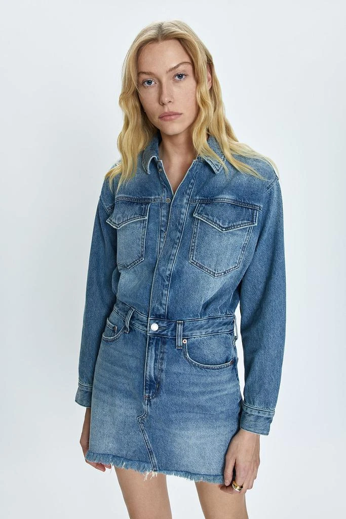 Pistola Denim Nina Long Sleeve Mini Dress - Cara 2
