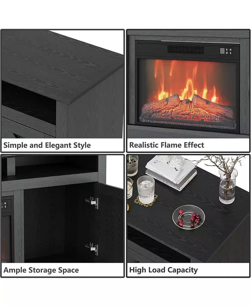 gaomon 67

 TV Stand + 23

 Wick TV Stand Electric Fireplace Electric Fireplace with Remote Control 1400W Powerful Heater 5