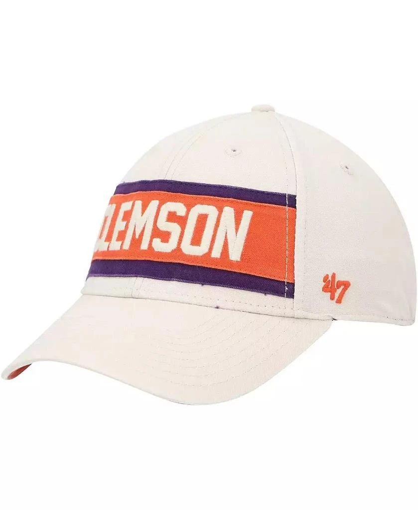 47 Brand Men's Cream Clemson Tigers Crossroad MVP Adjustable Hat 3