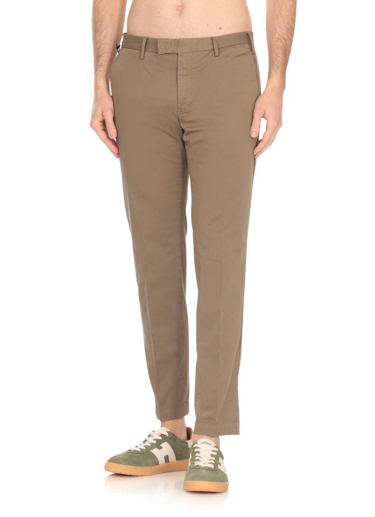PT TORINO Brown Cotton Trousers
