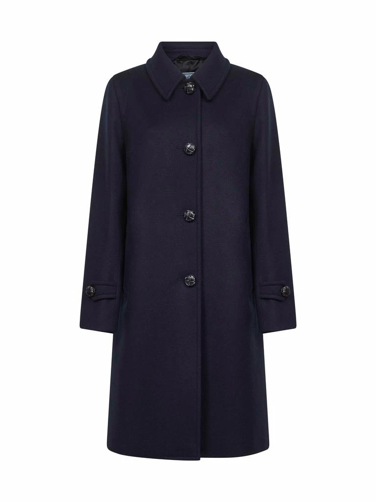 PRADA ABBIGLIAMENTO PRADA ABBIGLIAMENTO | Blue virgin wool single-breasted coat | Women | 40 1