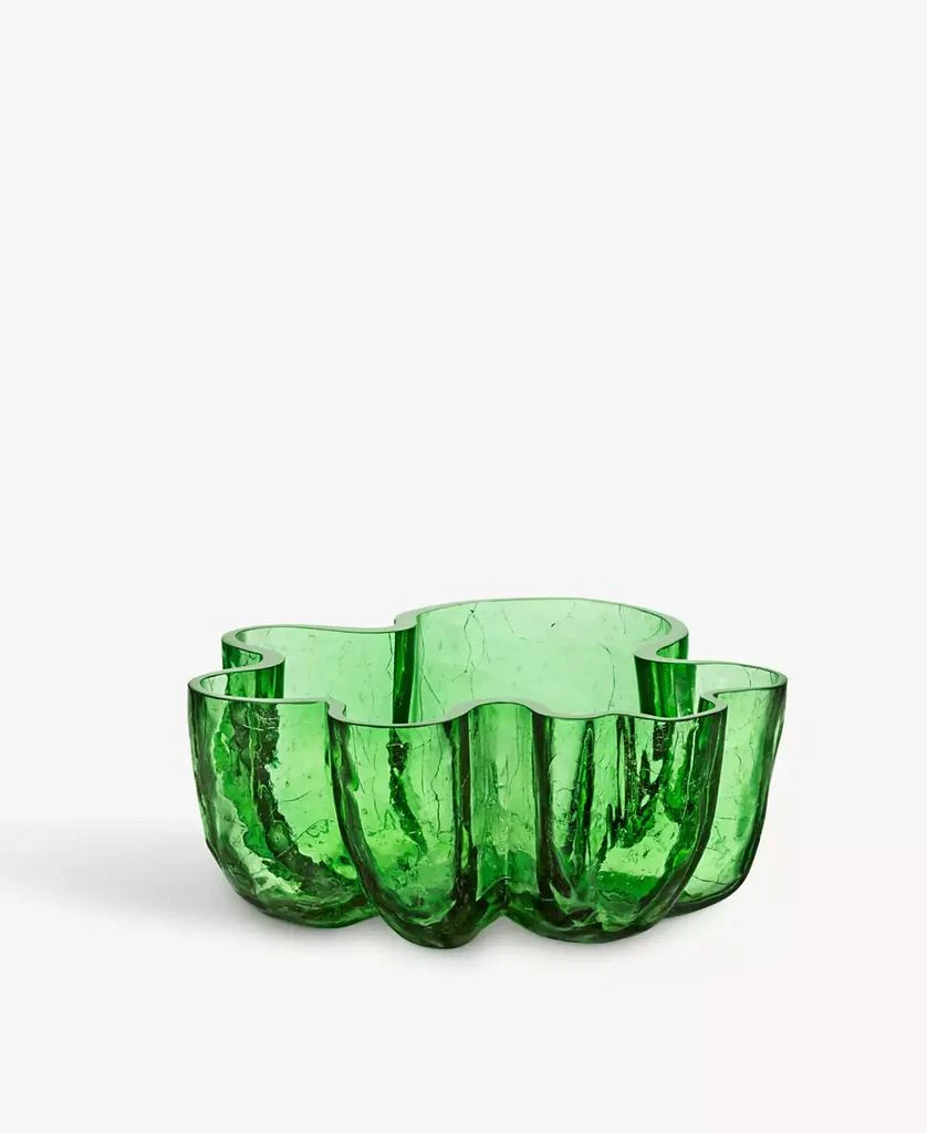 Kosta Boda 4'' Crackle Crystal Glass Decor Bowl 2