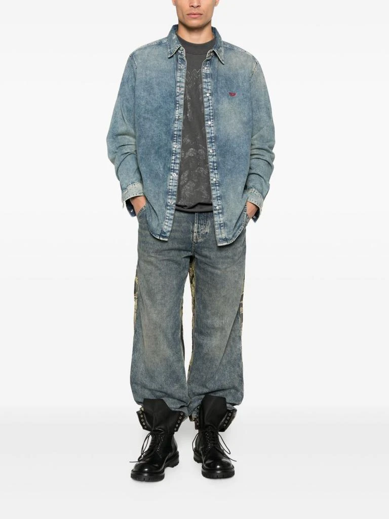 Diesel Faded Blue Denim Shirt 2