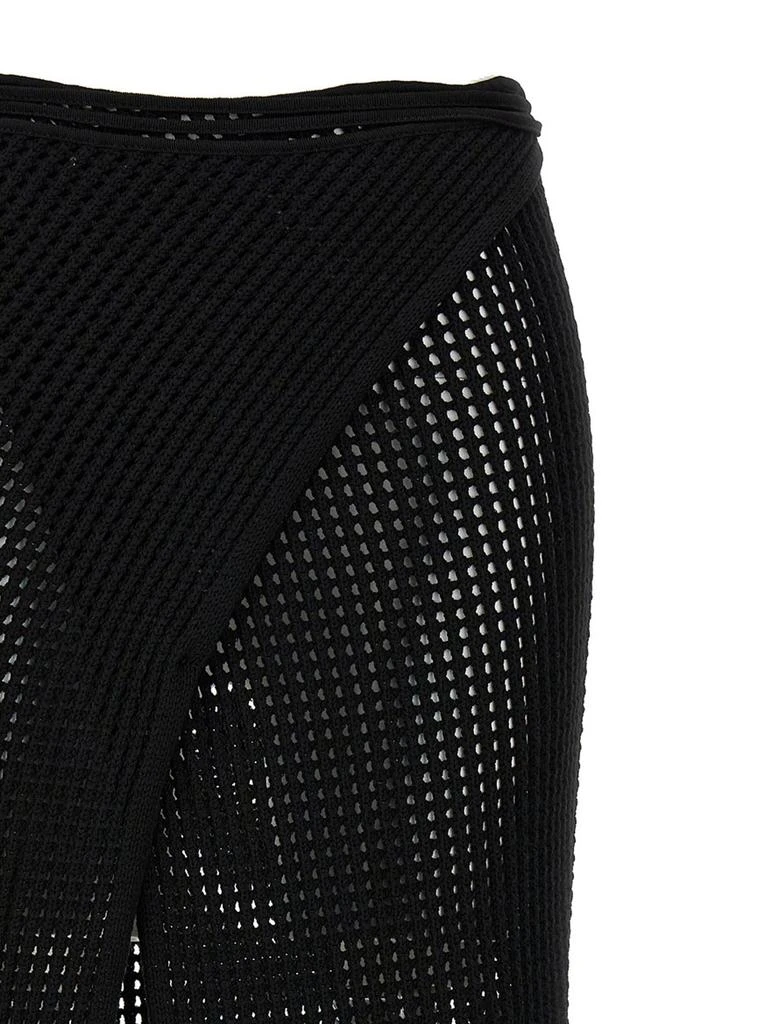 ANDREA ADAMO Andrea Adamo Slit-Open Crochet Knitted Midi Skirt 3