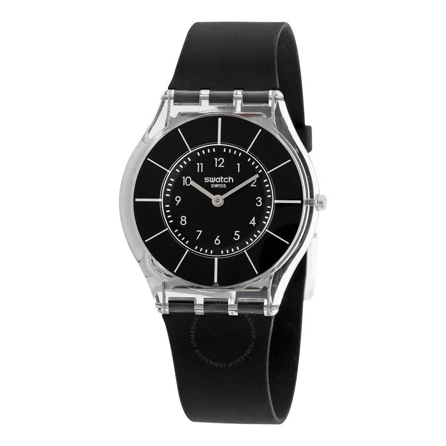 Swatch Black Classiness Black Silicone Ladies Watch SFK361 1