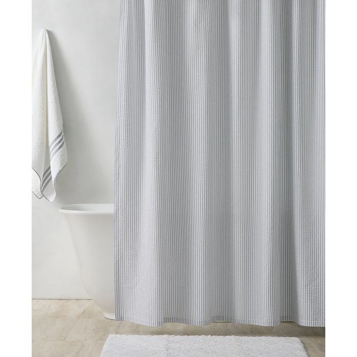 Matouk Matteo Seersucker Shower Curtain 1