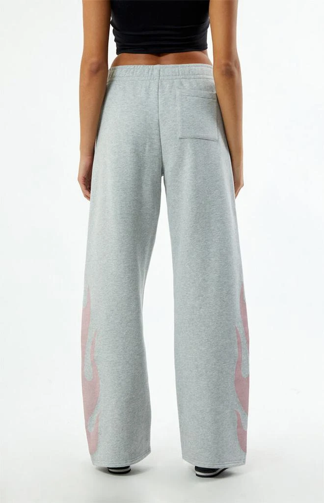 PacSun Pink Flames Baggy Sweatpants 4