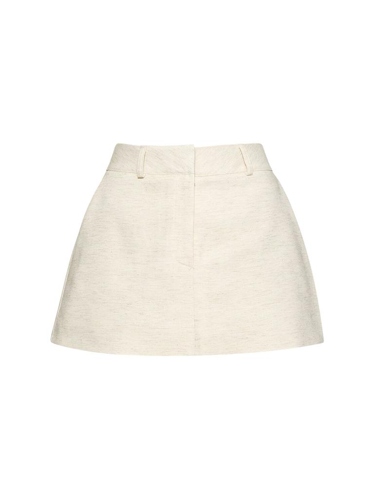 The Frankie Shop Isle Linen Blend Mini Skirt