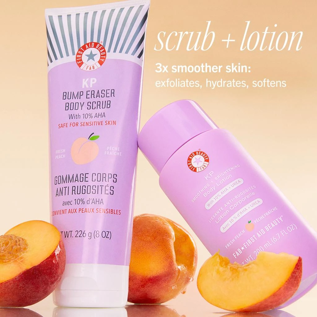 First Aid Beauty First Aid Beauty KP Bump Eraser Body Scrub with 10% AHA 8oz - Peach 8