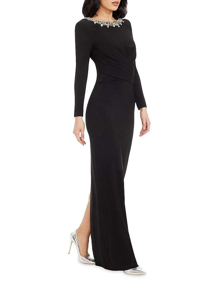 Dress The Population Anne Embellished Wrap-Front Gown 3
