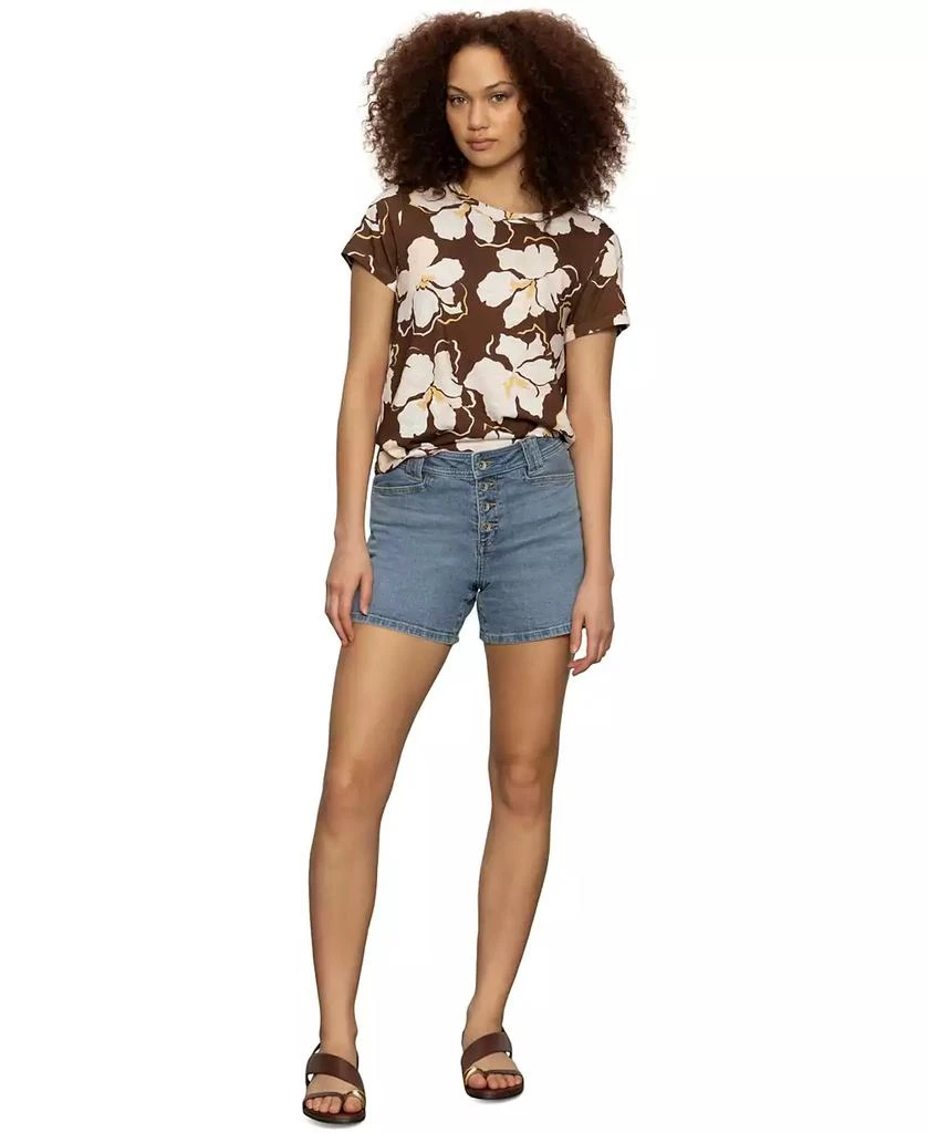 Sanctuary Women's Luna Button-Front Denim Shorts 1