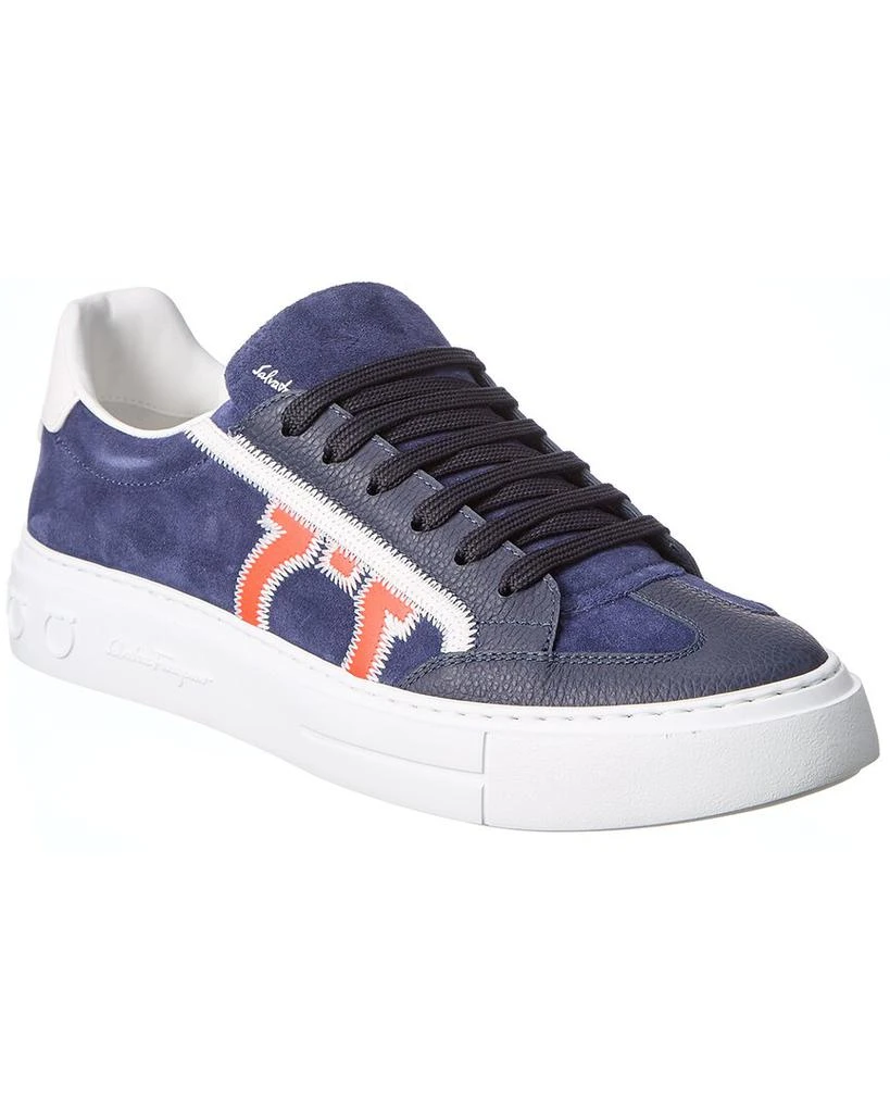 Salvatore Ferragamo Ferragamo Borg 5 Suede & Leather Sneaker 1