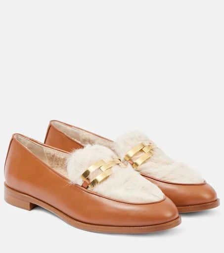 Aquazzura Brandi shearling loafers 1