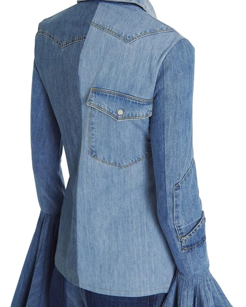 A.W.A.K.E. Mode Bell Sleeve Denim Shirt 4