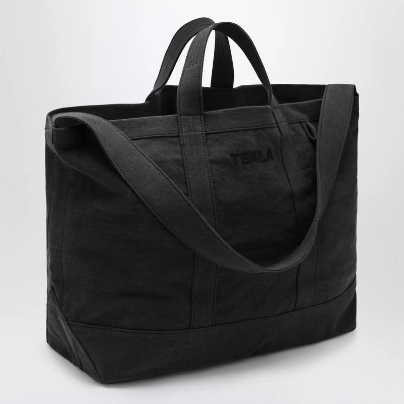Tekla Beach bag in black cotton 3