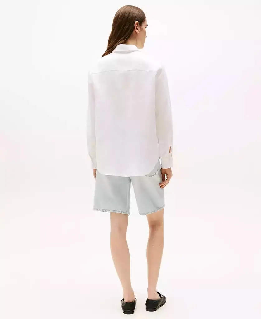 Tommy Hilfiger Women's Linen Button-Up Shirt 4