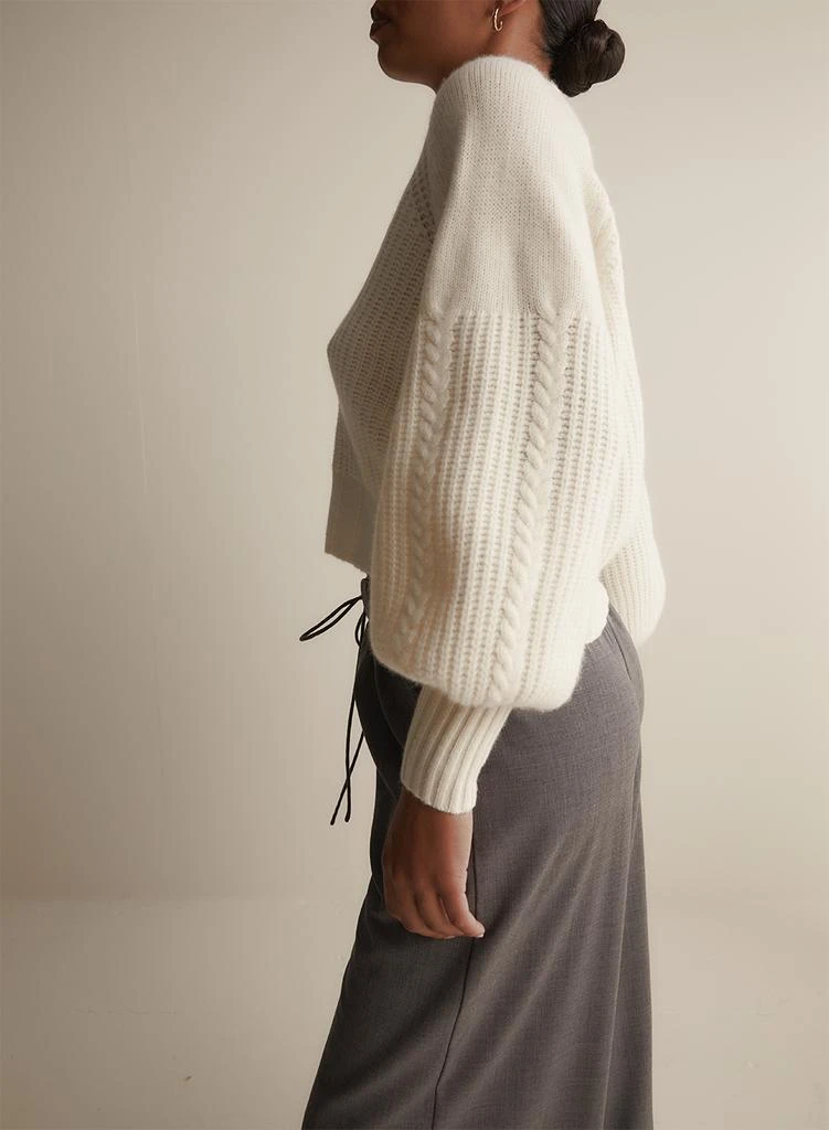 Joslin Cardigan En Laine Tricotée Bronwyn - Crème 2