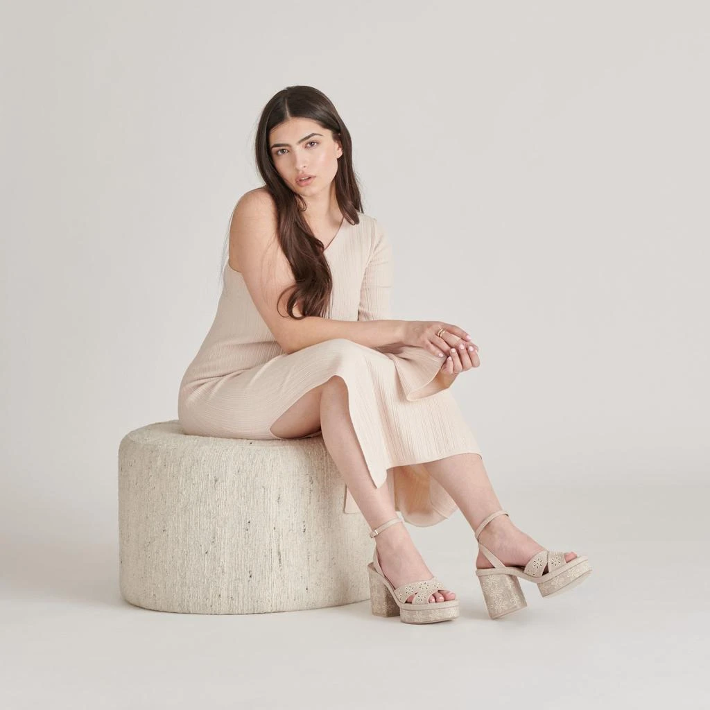 Dolce Vita Laisha Heels Almond Floral Eyelet 2