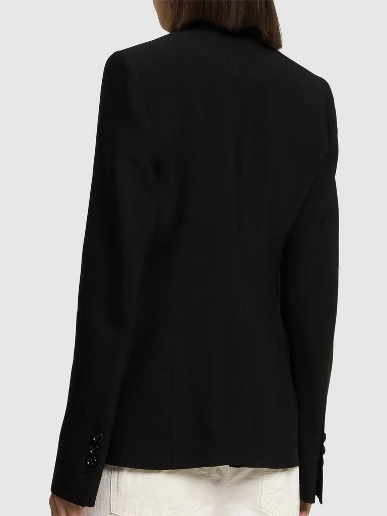 ANN DEMEULEMEESTER Sady Fitted Collarless Viscose Blazer 2