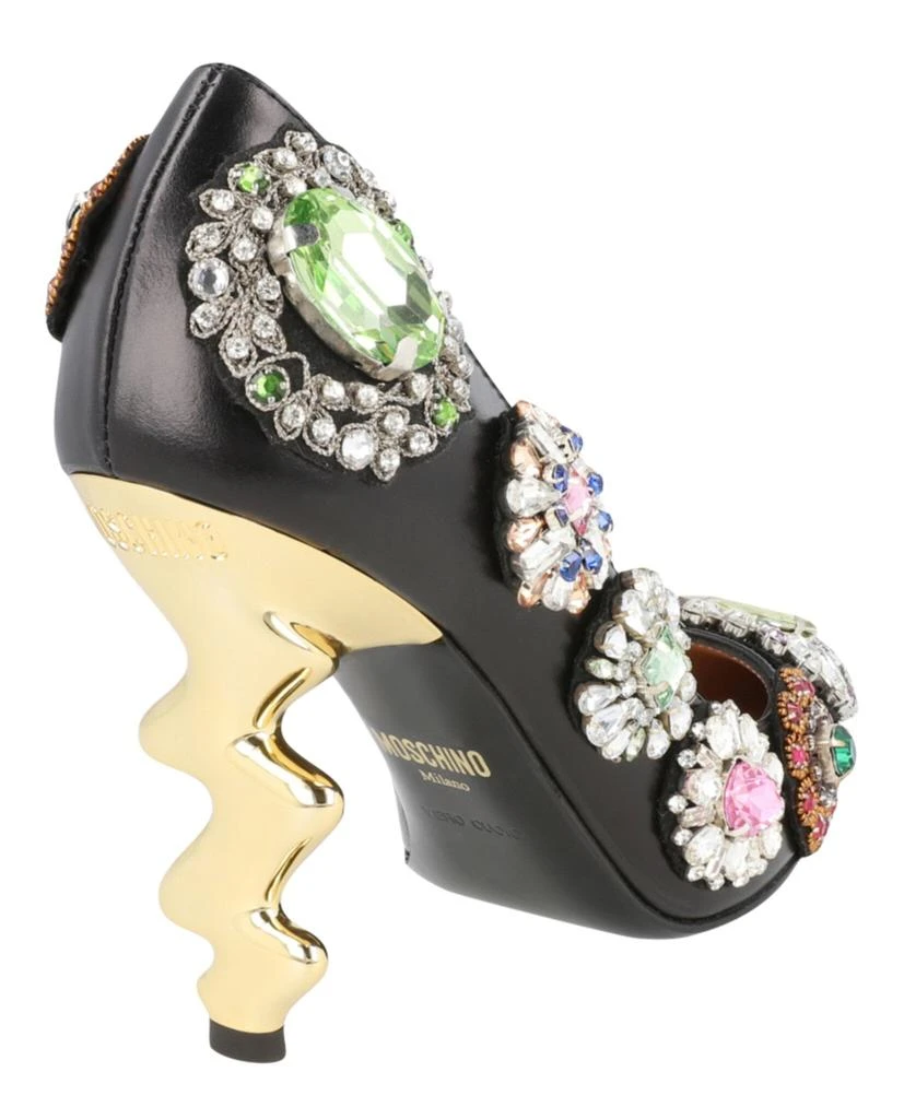Moschino Bejeweled Scuplted-Heel Pumps 3