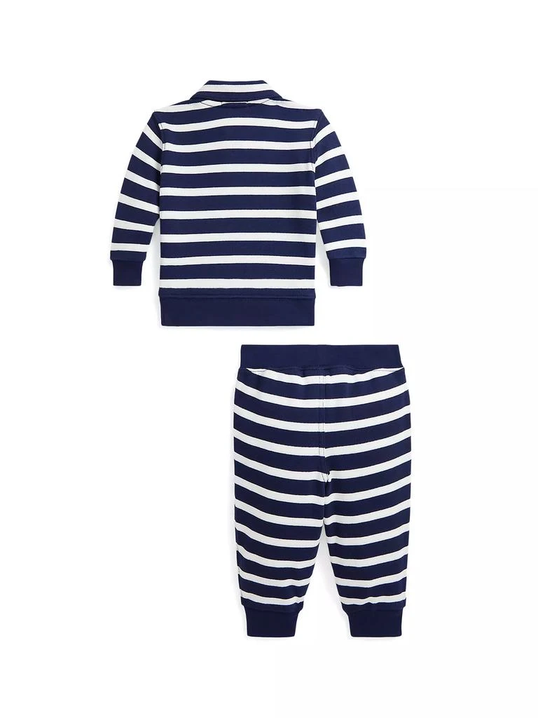 Ralph Lauren Baby Boy's Striped French Terry Half-Zip Pullover &amp; Joggers Set 2