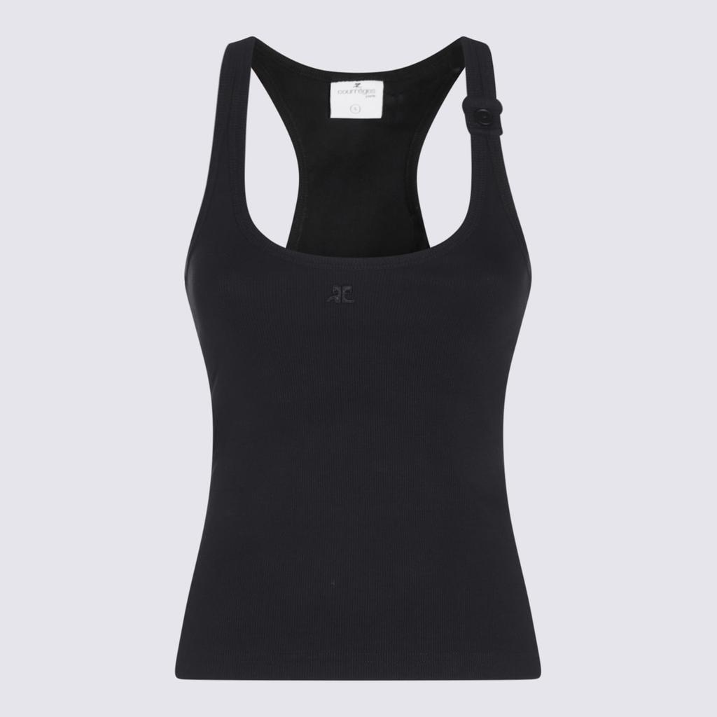 Courrèges Black Cotton Top