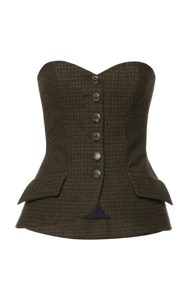 Lena Hoschek Lena Hoschek - Queen Mary Wool Bustier Top - Grey - M - Moda Operandi 1