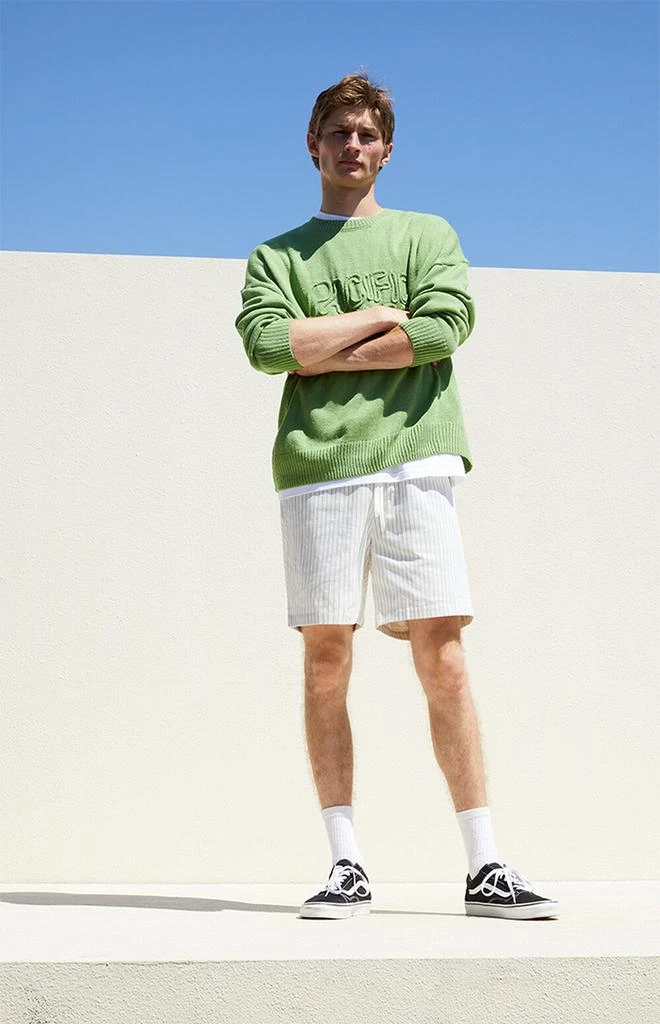 PacSun Stripe Textured Linen Shorts 5