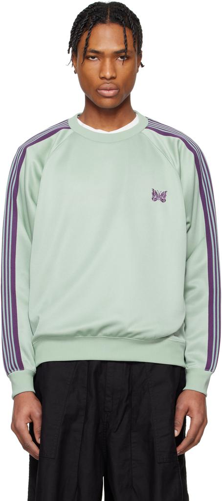 トップス Needles Crew neck green Needles (ニードルズ) - TRACK CREW NECK SHIRT GREEN クルー