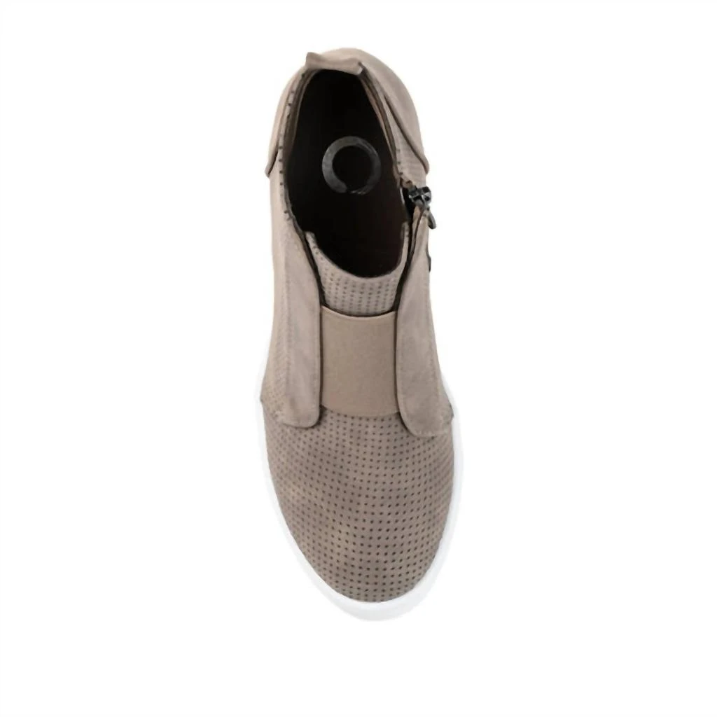 Journee Collection Journee Collection - Women's Clara Wedge Sneakers In Faux Leather 4