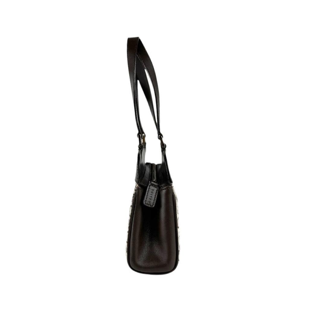 Celine ivory Leather Canvas Handbag (Pre-Owned)
