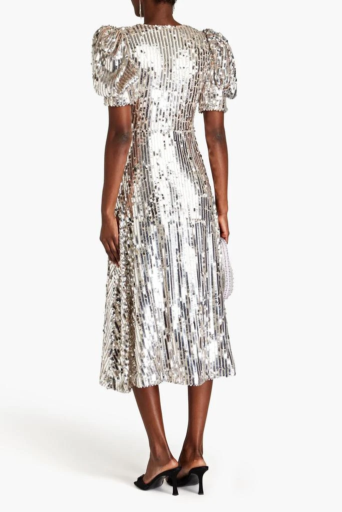 ROTATE Birger Christensen Sequined mesh midi dress 3