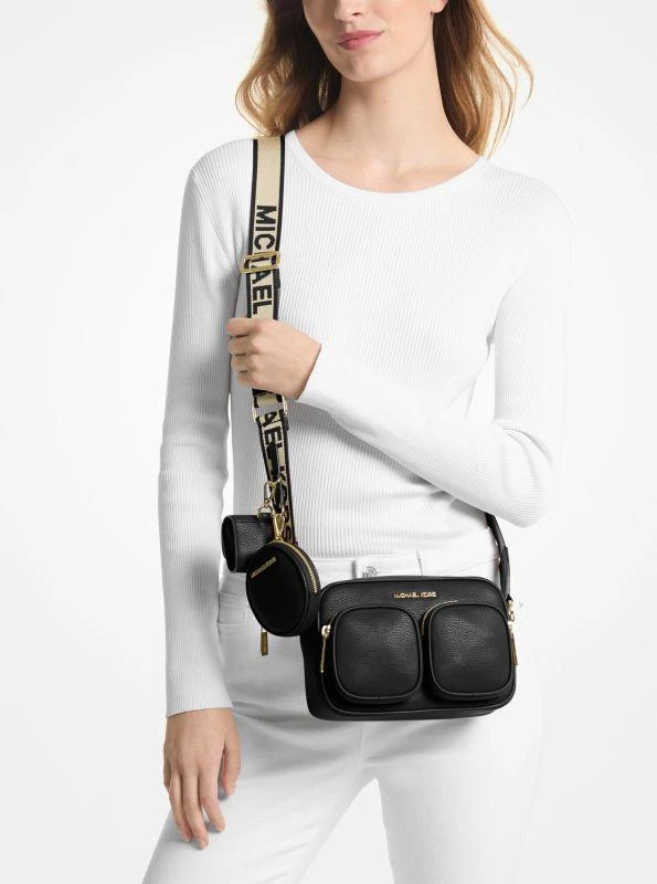 Michael Kors Jet Set Medium Leather Crossbody Bag with Case for Apple Airpods Pro® 4