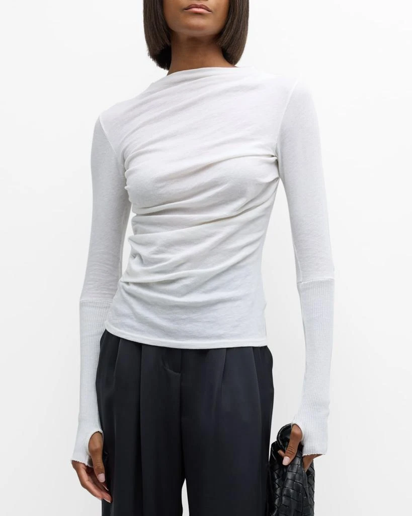 Enza Costa Cashmere Twist Long-Sleeve Top 4