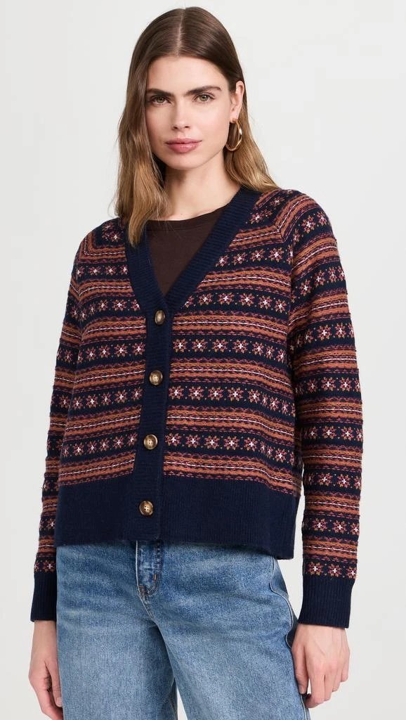 Faherty Highland Fair Isle Cardigan 6