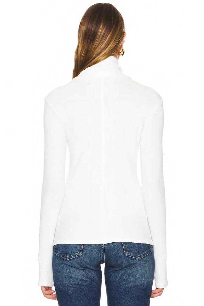 Enza Costa Knit Turtleneck In Winter White