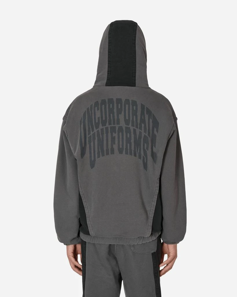 Slam Jam Panel Hooded Sweatshirt Grey / Black 3