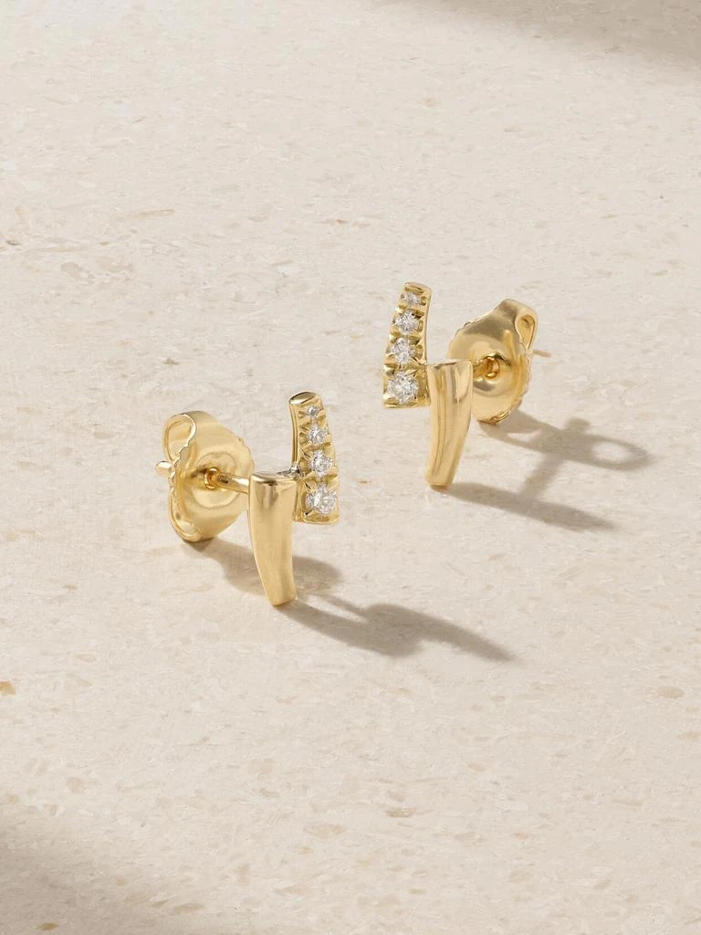 Melissa Kaye Lola 18k 黄金钻石耳钉 1