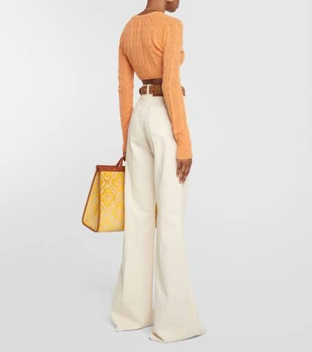 ETRO Pegaso cable-knit cashmere cardigan 3