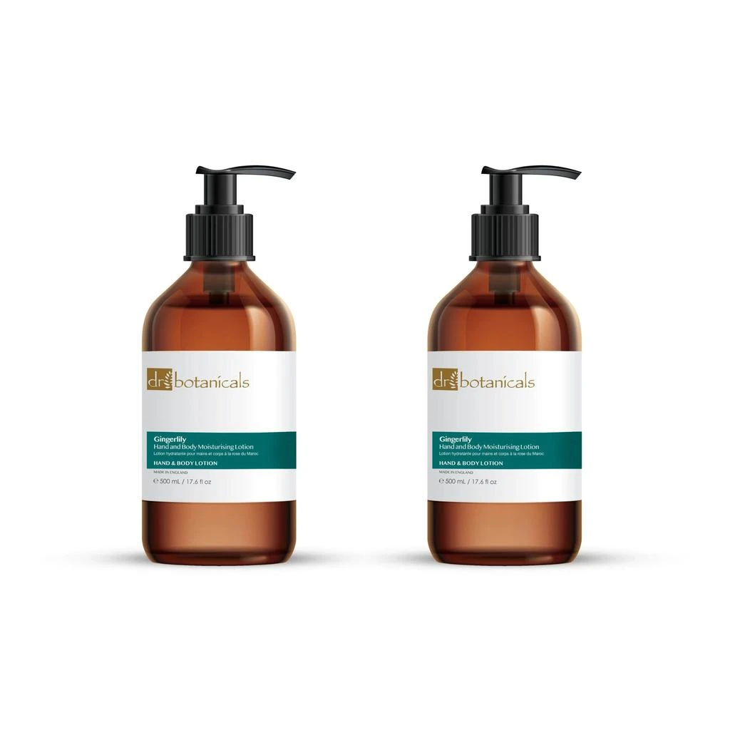 Dr. Botanicals Gingerlily Hand & Body Moisturizing Lotion 500ml Twin Value Savings Pack 1